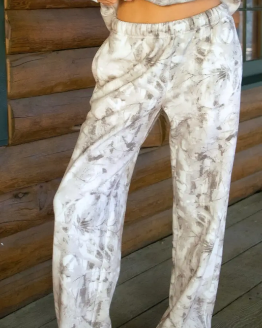 Avery Light Woodland Camo Lounge Fleece Sweatpants